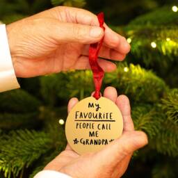My Favourite People Call Me Grandad/Grandpa - Christmas Tree Decoration - thumbnail 2