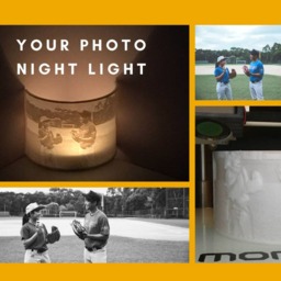 Custom Photo Night Light, Lithophane Lamp, Led Tealight Holder, 3D Printed Personalized Gift, Wedding Birthday Anniversary. Home Room Decor - thumbnail 2