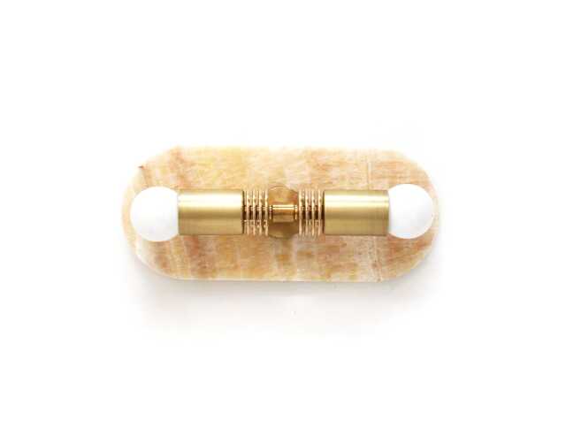 Onyx & Brass Double Eclectic Wall Light Fixture Vanity Sconce Bathroom Lighting Honey Kitchen Bedside Lamp - image 1