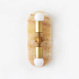 Onyx & Brass Double Eclectic Wall Light Fixture Vanity Sconce Bathroom Lighting Honey Kitchen Bedside Lamp - thumbnail 2