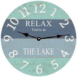 Relax You're At The Lake Clock - Perfect For Lakeside Living - thumbnail 1