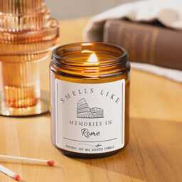 Rome Holiday Scented Soy Candle Italian Travel Memory Gift - thumbnail 2