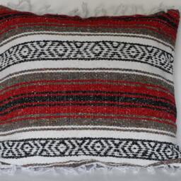 Mexican Serape Striped Decorative Throw Pillow For Sofa Or Chair - thumbnail 2