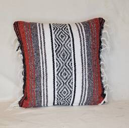 Mexican Serape Striped Decorative Throw Pillow For Sofa Or Chair