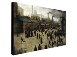 L.s. Lowry Manufacturing Town Print - Industrial Art, Wrapped Canvas Or Poster - thumbnail 1