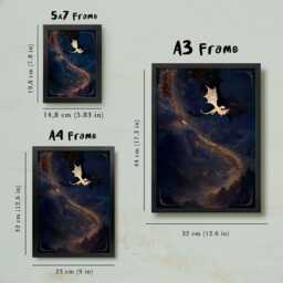 Framed Fourth Wing Bookshelf Decor, Bookish Dragons Art Print, Romantasy Smut Gift, Tairn & Andarna - thumbnail 2
