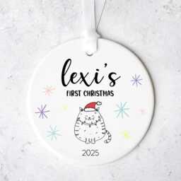 Personalised Baby's First Christmas Ornament - Customised Bauble Gift For New Baby 1st Keepsake - thumbnail 2