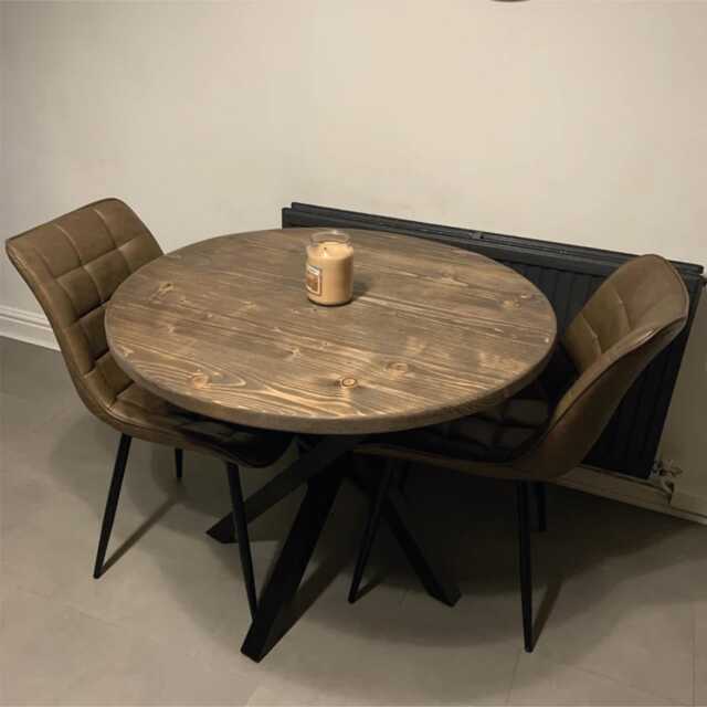 Round Dining Table/Any Size/Spider Leg Base/Rustic Table/Spider Table/Reclaimed Table/ Complete Table/Pedestal Base Table - image 1
