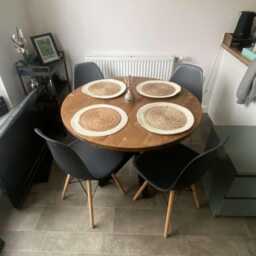 Round Dining Table/Any Size/Spider Leg Base/Rustic Table/Spider Table/Reclaimed Table/ Complete Table/Pedestal Base Table - thumbnail 3