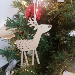 Custom Wood Christmas Ornaments, Personalized Maple Or Walnut - thumbnail 4