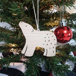 Custom Wood Christmas Ornaments, Personalized Maple Or Walnut - thumbnail 3