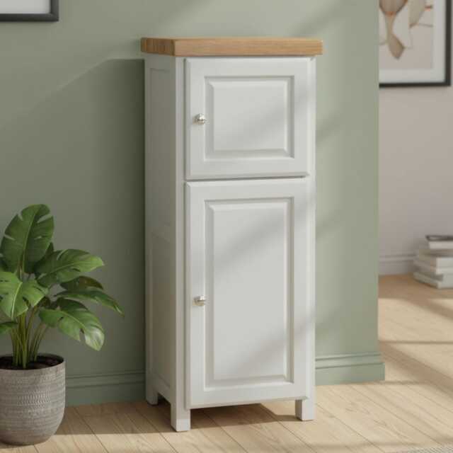 Painted Slim Storage Cabinet Hallway, Bathroom Cabinet, Assembled - image 1