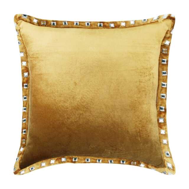 "Designer Border Gold Pillow Sham 24""x24""/26""x26" - image 1