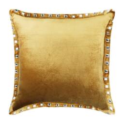 "Designer Border Gold Pillow Sham 24""x24""/26""x26" - thumbnail 1