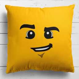 Brick Face Guy Cushion Five Design Options Funny Pattern Character Pillow Gift For Kids Teens Adults Bedroom Playroom Home Decoration - thumbnail 2