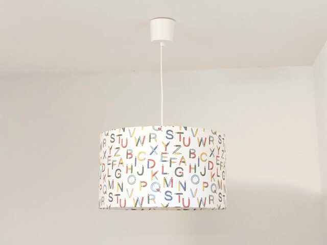 Lampshade - Pendant Light With Abc Alphabet Design, Pencils, School, Back To Christmas Gift, Birthday, Baby - image 1