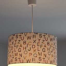 Lampshade - Pendant Light With Abc Alphabet Design, Pencils, School, Back To Christmas Gift, Birthday, Baby - thumbnail 3