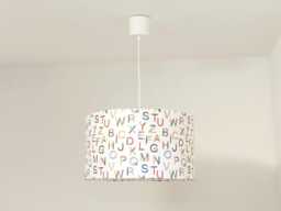 Lampshade - Pendant Light With Abc Alphabet Design, Pencils, School, Back To Christmas Gift, Birthday, Baby - thumbnail 1
