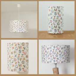 Children's Alphabet Pendant Lampshade - Light Baby Room Lighting, School Pencils, Back To Decor, Montessori Decoration - thumbnail 4