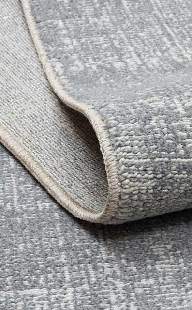 Gray Textured Polyester Rug Modern Minimalist Home Decor - image 1