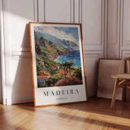 Madeira Portugal Travel Poster Island Landscape Art Print - thumbnail 3