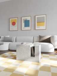 Coffee Table. End Night Regiment. Designed Furniture. White Tile Bedside Home Decor