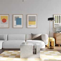 Coffee Table. End Night Regiment. Designed Furniture. White Tile Bedside Home Decor - thumbnail 2