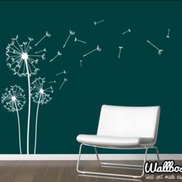 Dandelion Wall Decal - Stickers Blowing Away in The Wind Vinyls Flower Nature Living Room Bed Art - thumbnail 3