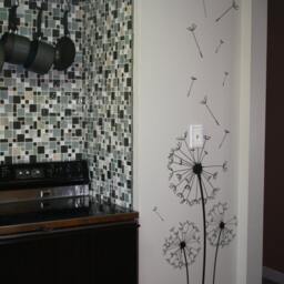 Dandelion Wall Decal - Stickers Blowing Away in The Wind Vinyls Flower Nature Living Room Bed Art - thumbnail 2