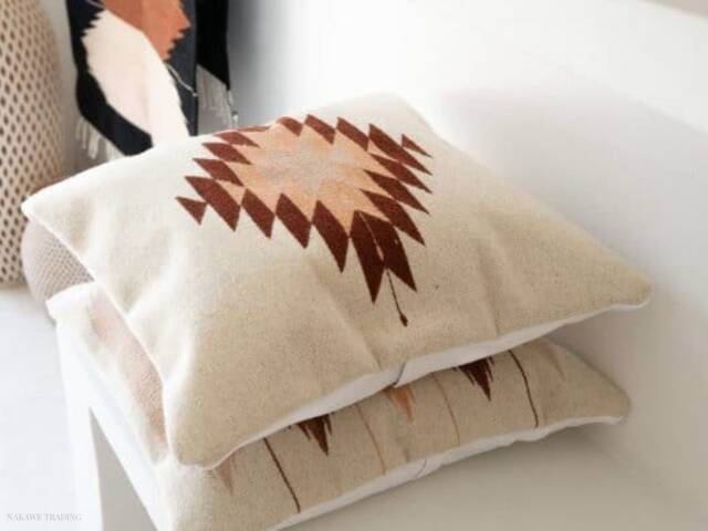 Zapotec Pillow, Handmade Mexican Cushion, Decorative Throw Pillow, Handwoven Wool Cushion, Boho Pillow - image 1