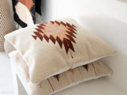 Zapotec Pillow, Handmade Mexican Cushion, Decorative Throw Pillow, Handwoven Wool Cushion, Boho Pillow