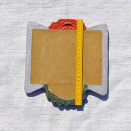 Window Shaped Mirror, Decorative Wall Mirror, Boho New Home Gift, House Warming Yellow Window With Flowers - thumbnail 4