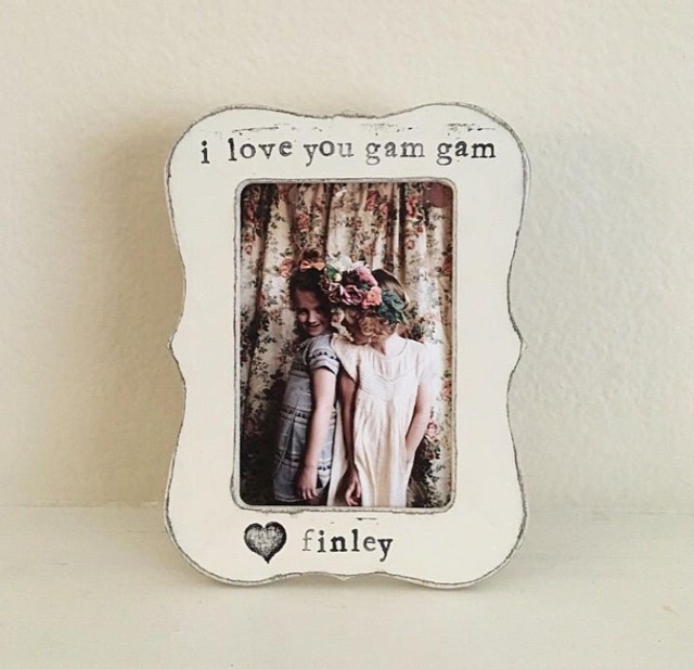 Personalized Picture Frame Gift For Grandma Grandmother Mother's Day From Grandchildren Grandson - Flowers in December Design St - image 1