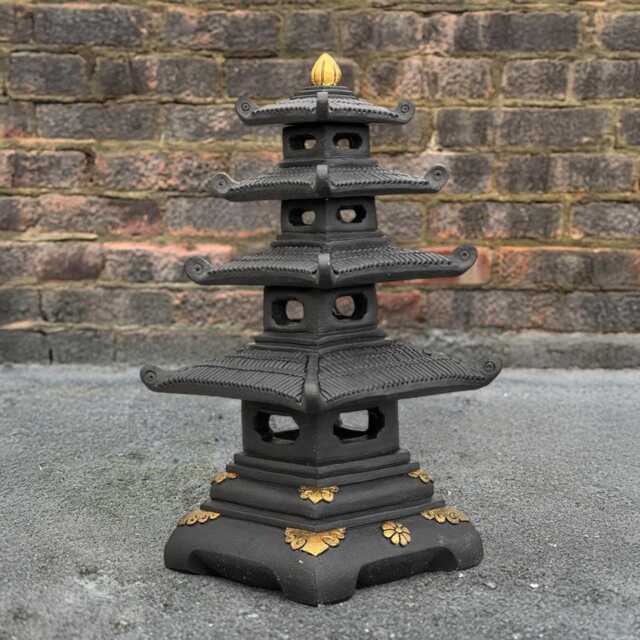 Massive Concrete Pagoda Sculpture Chinese Stone Lantern Statue Large Cement Figure Outdoor Zen Decor Asian Ornament Yard Gift - image 1