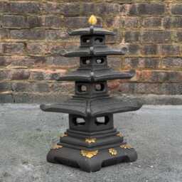 Massive Concrete Pagoda Sculpture Chinese Stone Lantern Statue Large Cement Figure Outdoor Zen Decor Asian Ornament Yard Gift - thumbnail 1