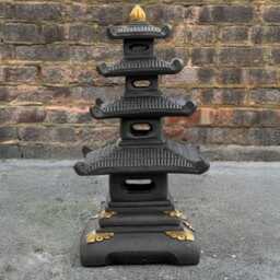 Massive Concrete Pagoda Sculpture Chinese Stone Lantern Statue Large Cement Figure Outdoor Zen Decor Asian Ornament Yard Gift - thumbnail 3