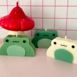 Frog Candle, Stocking Stuffers, Downtown Decor, Frog Aesthetic Girl, Indie Kids, Gifts, Desk & Toad - thumbnail 1