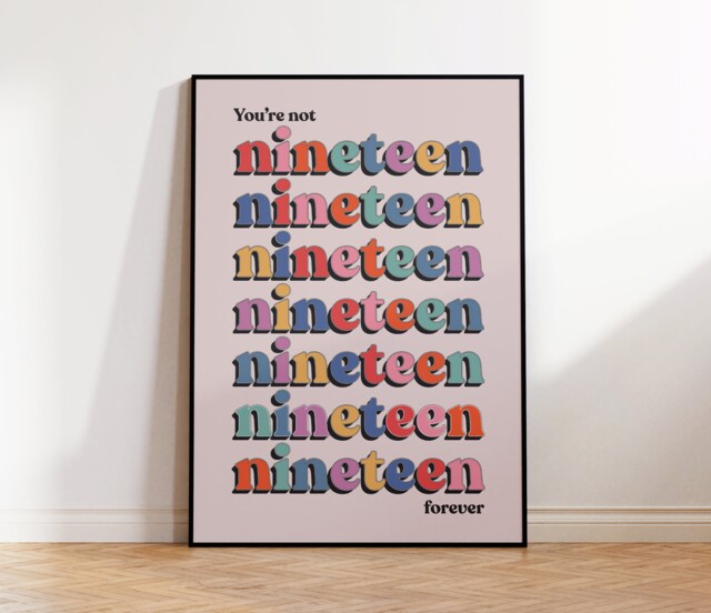 The Courteeners - Not Nineteen Forever Lyrics Print Wall Art A4 A3 A5 Unframed Indie Music Rock - image 1