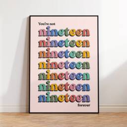The Courteeners - Not Nineteen Forever Lyrics Print Wall Art A4 A3 A5 Unframed Indie Music Rock - thumbnail 3