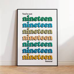 The Courteeners - Not Nineteen Forever Lyrics Print Wall Art A4 A3 A5 Unframed Indie Music Rock - thumbnail 2