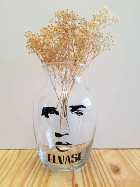 Ep Inspired Vase ~ Presley Valentine's Day Graceland Personalized Nashville Elvase Gifts Flowers Hound Dog Love - image 1