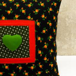 Square Cushion With Heart - thumbnail 2