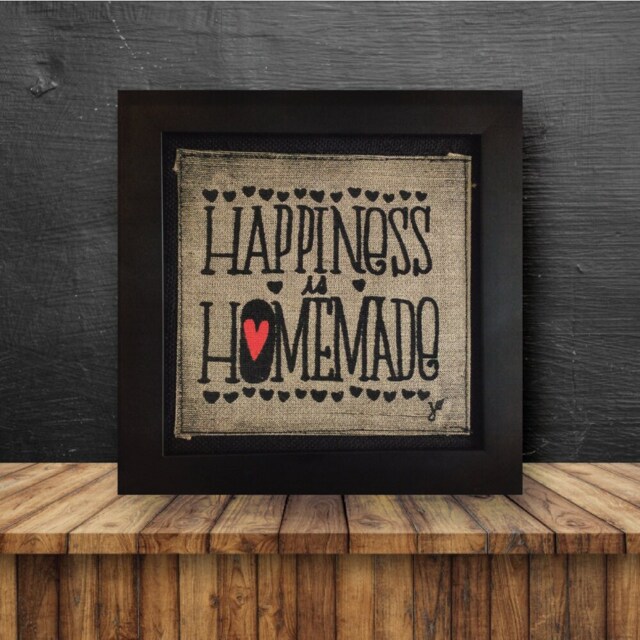 Happiness Is Homemade, Hand Crafted, Printed & Framed. Unique Gift Wall Art - image 1