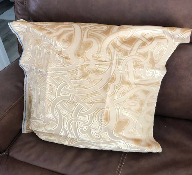 Arabesque Velvet in Cornsilk - One Pillow - image 1