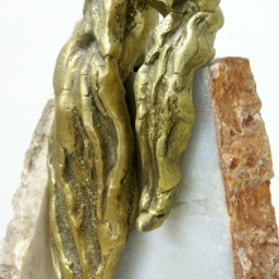 Bronze Mother & Child 100% Solid Pure Fine Bronze Figurine Sculpture Art Handmade Modern Artwork - thumbnail 4