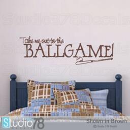 "Baseball Wall Decal - ""Take Me Out To The Ballgame" - thumbnail 1