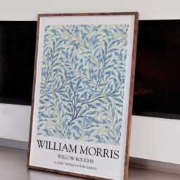 William Morris Willow Boughs Blue Print Vintage Floral Wall Art - thumbnail 3