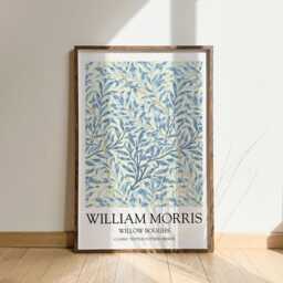 William Morris Willow Boughs Blue Print Vintage Floral Wall Art - thumbnail 1
