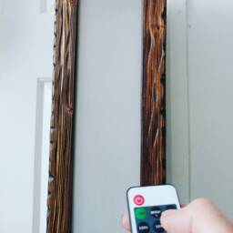 Floor Lamp Wood Dimming Wooden Standing Tower Lights Led With Remote Control Panel - thumbnail 4