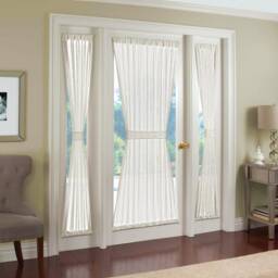Sheer Door Curtain, Sidelight Window, French Door Curtains, Front Curtain, Sidelight Patio Curtains, Cottage Curtains - thumbnail 1